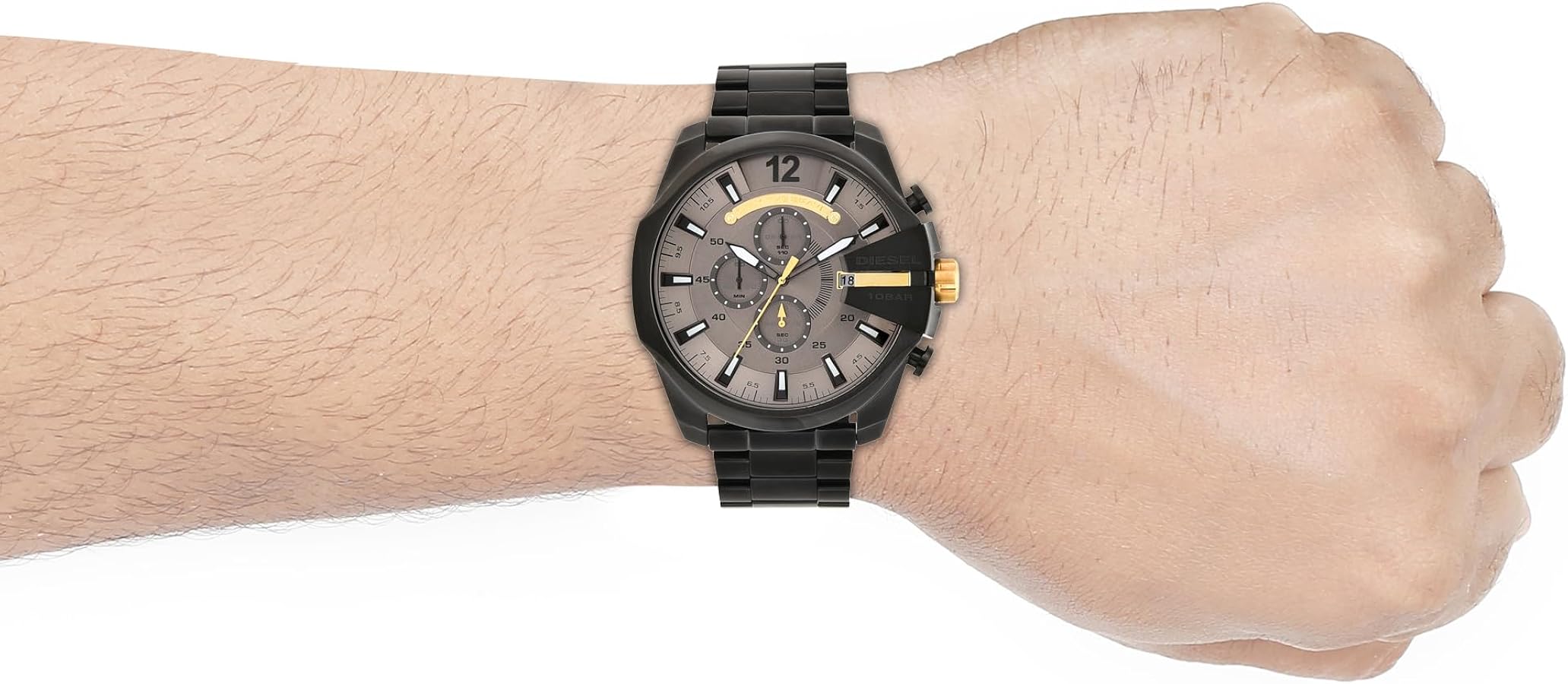 Amazon.com: Diesel Mega Chief Stainless Steel Chronograph Men's